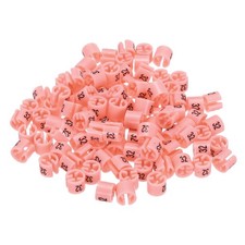 100 Pack Clothes Hanger Marker Number 32 Size Tag Fit 3mm Rod Pink