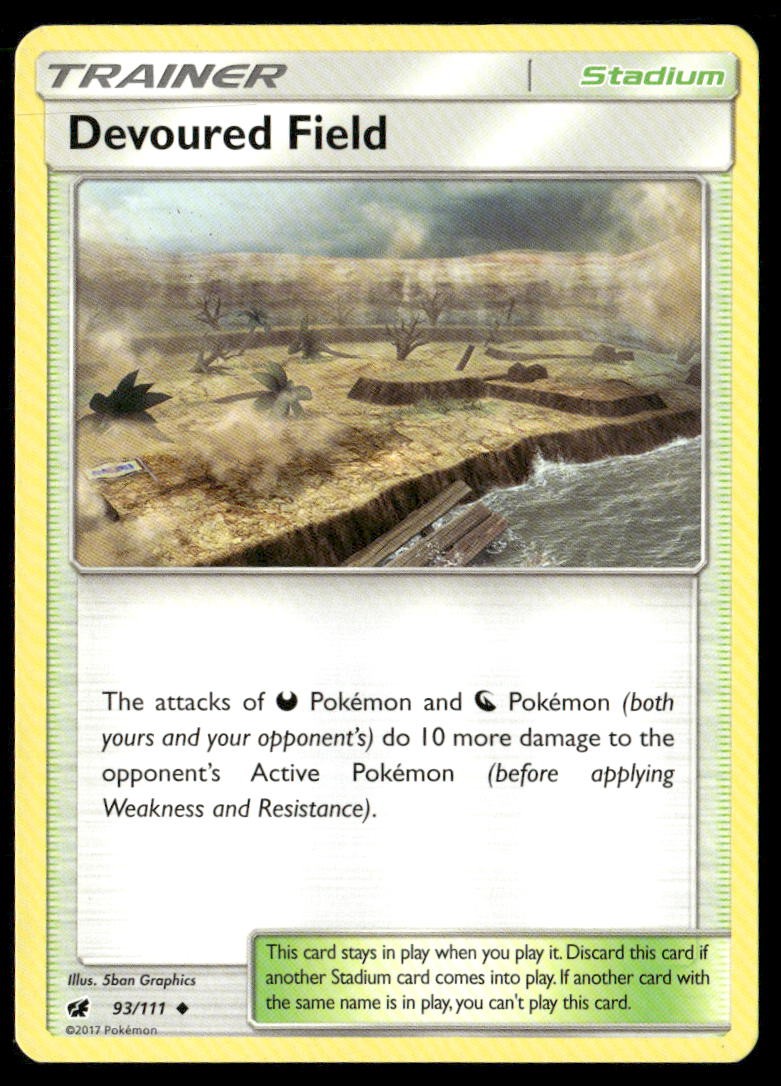 Devoured Field Crimson Invasion 93/111 Uncommon Pokemon Near Mint
