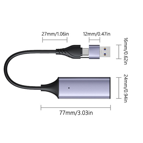 High Performances Video Capture Card with USB 2.0 Type C for Crisp Live - Afbeelding 8 van 8