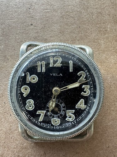 WW2 Luftwaffe Watch?? Pilot Watch Spares Or Repairs Vela Similar To Helvitia - Picture 7 of 17