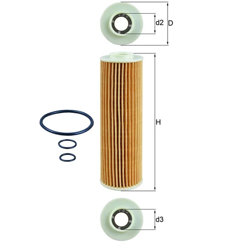 Ölfilter MAHLE OX 183/5D für Mercedes-Benz C - Bild 1 von 2