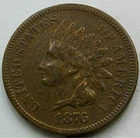 US 1876 Indian Head Cent  **