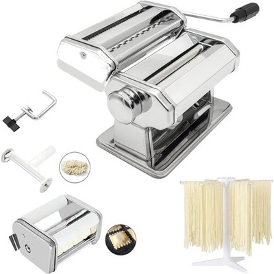 Nudelmaschine, Pastamaker, Ravioli Maker, Edelstahl, 9 Einstellungen, Trocken...