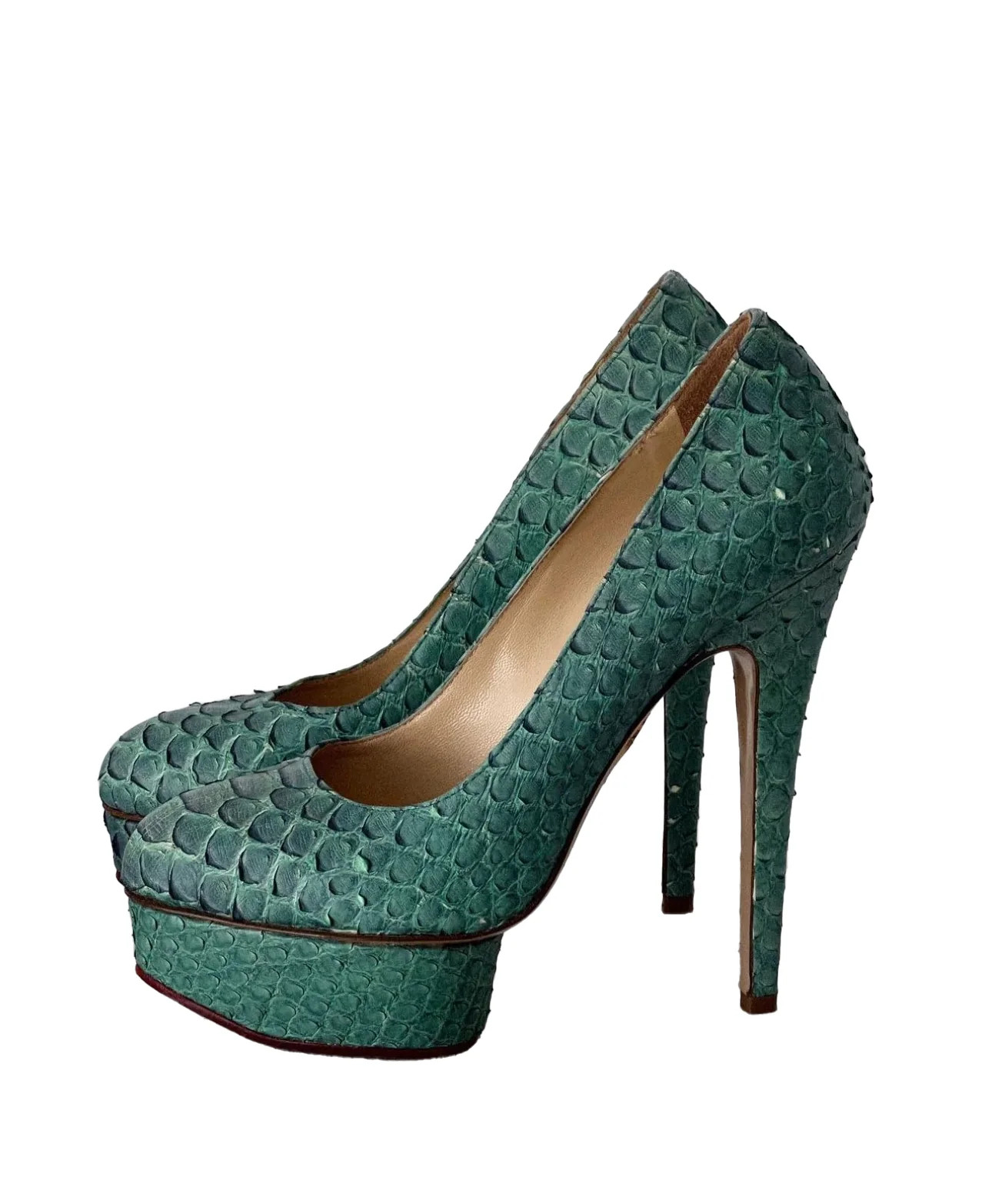 CHARLOTTE OLYMPIA Heels: Luxurious Python Design,… - image 1
