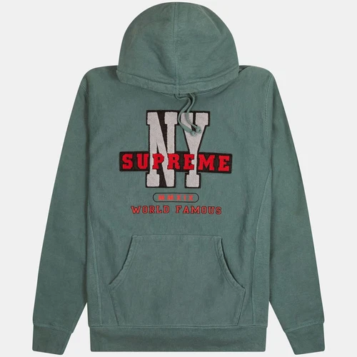 Sweat à capuche Supreme Green NY taille Meduim / taille M / homme / vert / coton / PRIX CONSEILLÉ ...