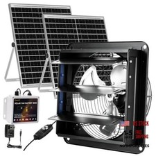 10" Solar Fan with 24000mAh Battery for Chicken Coop, Greenhouse | 10 Inch