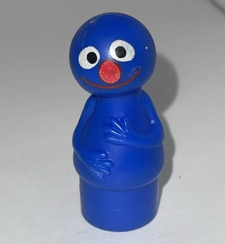 Vintage 1971 Fisher Price GROVER Little People Sesame Street Muppets Figure