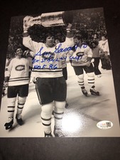 JSA SERGE SAVARD “8x STANLEY CUP”AUTOGRAPHED 8x10 SIGNED MONTREAL PHOTO 129