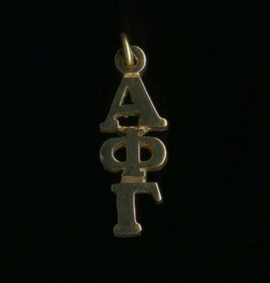 Neu 10K 22mm Massiv Gelbgold Alpha Phi Gamma Schwesternschaft Schule Anhänger Charm-PO