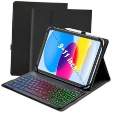 Universal Tablet Keyboard Case for for 9/10/10.1/11 inch Tablet Cool Black