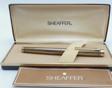 RARE Sheaffer Targa 682 Medici Line Fountain Pen, GT, Med 14K Nib, Filler, Box