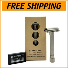 Parker Variant Open Comb Adjustable Razor - 5 Blades for Ultimate Shaving Bliss