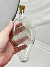 Glas Karaffe Antik Jugendstil Hirsch Weidemanns Heil um 1900 Flasche