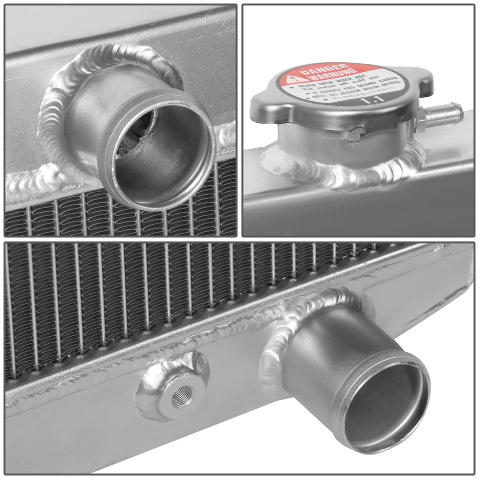 PARA 70-73 DODGE CHALLENGE CARGADOR CORONA 3 FILAS ALUMINIO NÚCLEO RADIADOR REFRIGERACIÓN Foto 3 de 4