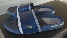 LACOSTE MEN'S CROCO SYNTHETIC SLIDE ON SANDAL SIZE 13