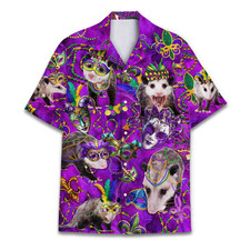 Opossum Festival Pattern Hawaiian Shirt For Men Tropical Mens Hawaiian Shirts Sh