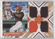 2018 Panini Elite Extra Edition Quad Materials /399 Brayan Hernandez #QM-BH fm0