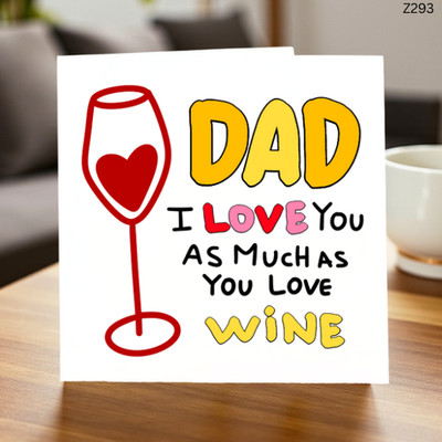 Lustige Geburtstagskarte für Papa - Ich liebe dich so sehr du Wein liebst - Humorvolles Gif