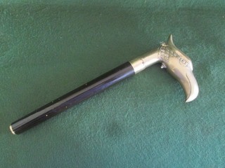 Vintage Brass Bird Eagle Head Walking Stick Handle with Built in Torch Light