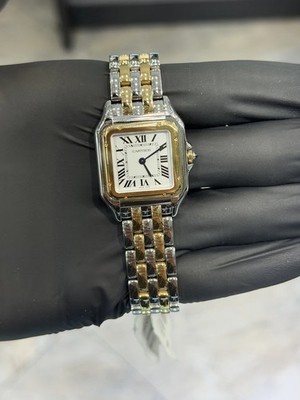 Cartier Panthere Med Silver Dial on Bracelet W2PN0019 Card