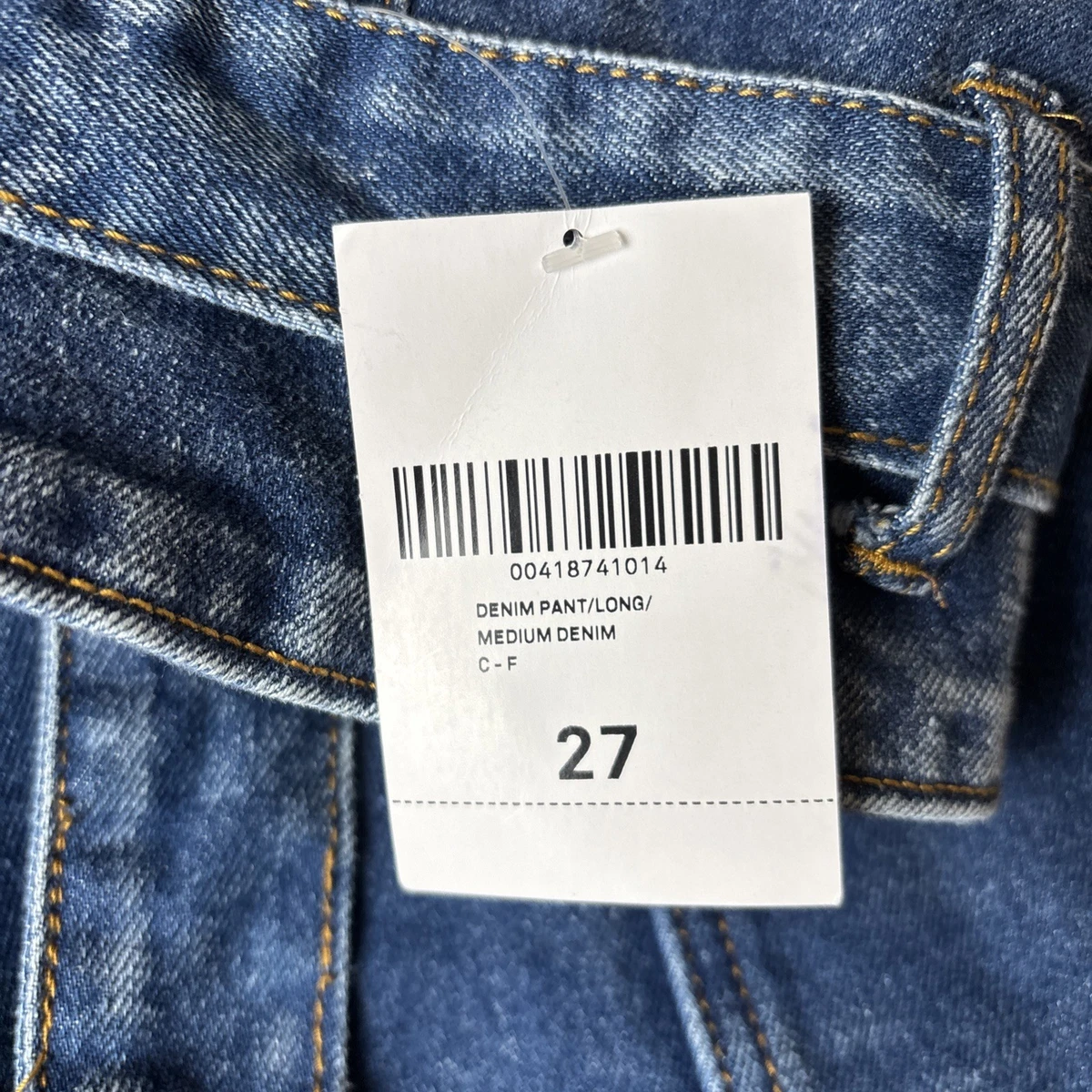 Pantalones de chándal Forever 21 denim azules desgastados elásticos talla 27 nuevos con etiquetas