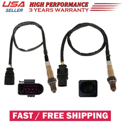 2pcs UP+Down Oxygen Sensor O2 for Audi A4 A4 allroad A5 Quattro A6 Q5 2.0L Turbo