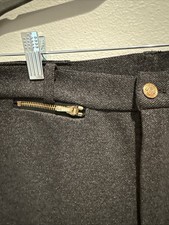 St. John Sport by Marie Gray Black Pants Size 4 Gold Hardware Stretch