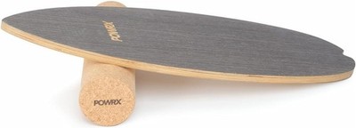 POWRX Wooden Balance Board - Surf Balance Board Training Therapy Skateboard NEW