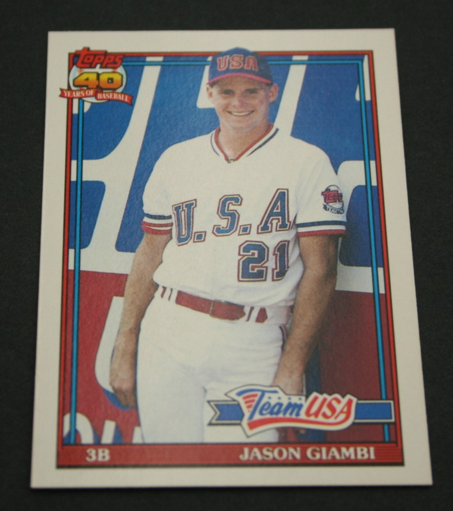 1991 Topps Traded Jason Giambi # 45T (RC) Team USA 