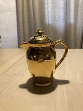 Royal Worcester Small Gold Painted China Teapot / Hot Water Pot