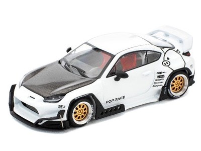 TOYOTA PANDEM GR86 WHITE 1/64 DIECAST MODEL CAR BY POP RACE PR64