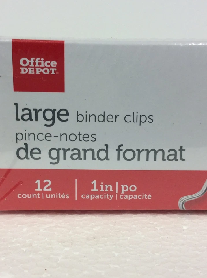NUEVO Lote De 24 Clips Carpeta Grande Office Depot 308-957, Capacidad 1", ENVÍO GRATUITO Foto 4 de 4