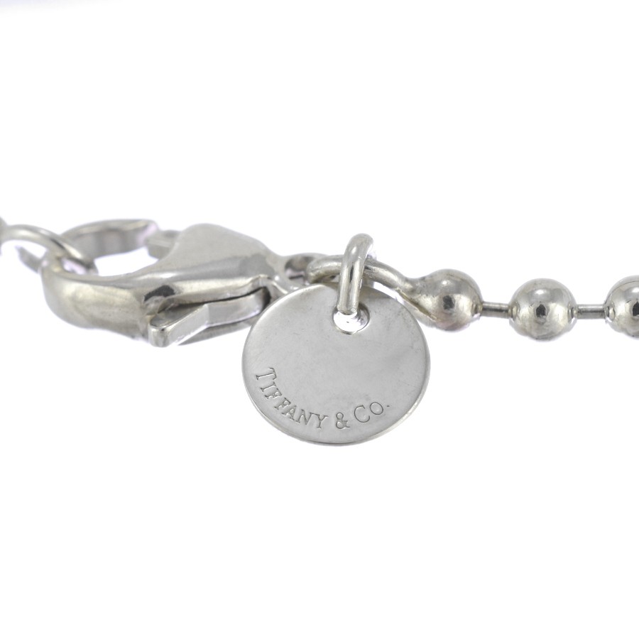 TIFFANY&CO. Return to Heart Tag Pendant Necklace Sterling SLV 925 Ball Chain Ex+ image 4