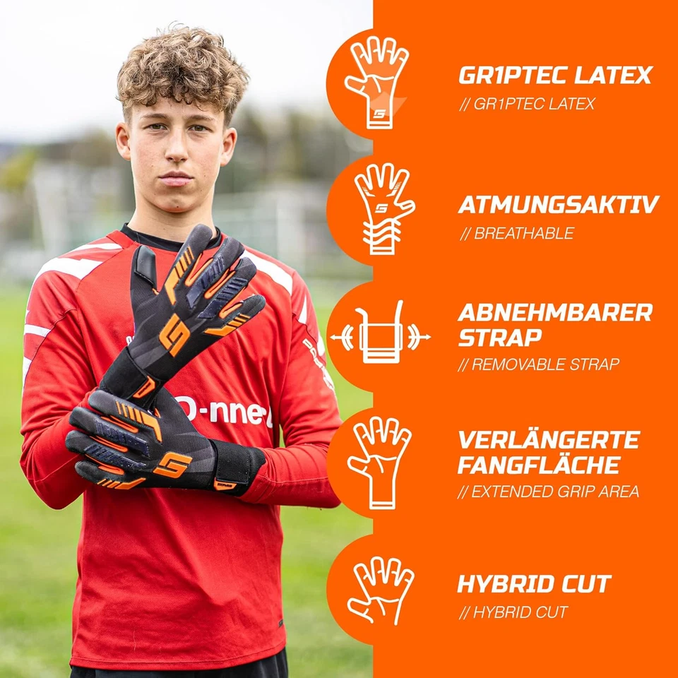 Guanti Da Portiere Da Uomo Gravity Hybrid 2.0 - Guanti Portiere Calcio a Superfi - Immagine 2 di 4