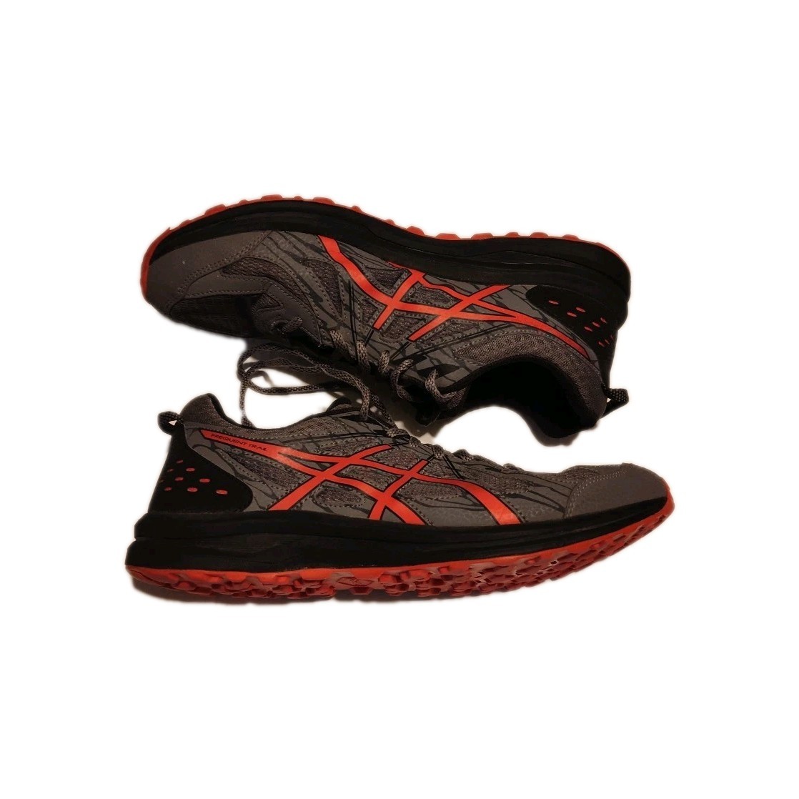 ASICS Men's Frequent Trail Carbon/Red Alert Running Shoes Size-10 Extra Wide 4E thumbnail 3