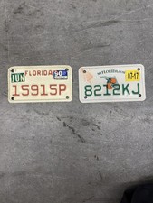 2 Florida MOTORCYCLE License Plates 1990 2017 15915P 8212KJ