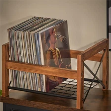 Vinyl Record Holder Organizer Rack - Holds up to 100 Records Easy Assembly