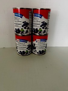 4 Pack Blueberry Duncan Hines Comstock Simply Apple Pie Filling & Topping 21 oz