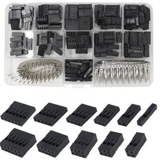 620pc Dupont Connector Kit 2.54mm Pitch JST SM 1-6 Pin Housing  Crimp Pins