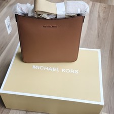 Michael Kors Brown Small Crossbody Zip, Logo,...