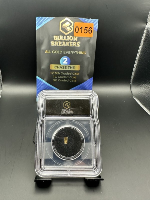 Bullion Breakers ICG CERT Genuine Gold Bullion Bar 1 Grain Gold .999 🔥