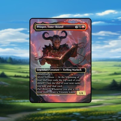 Prosper Tome Bound MTG Playtest Custom Alt Art Card For Commander 