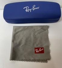 Ray-Ban Large Blue Hard Sunglasses Case For Men With Cloth