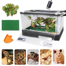 Foldable Reptile Terrariums Kits with Plant, Feeding Bowl, Carpet, Easy to Ca...