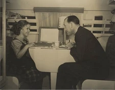 Shirley Temple & Noel Coward Stamped Original Double Weight 11x14 Photo 1930's