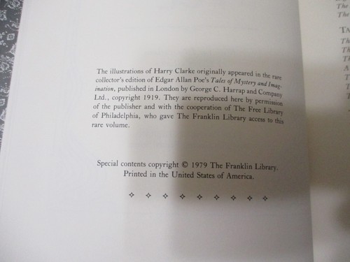 Franklin Library TALES OF EDGAR ALLEN POE Illustrations by Harry Clarke 1979 HC - Picture 7 of 11