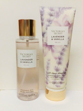 Victoria's Secret Natural Beauty Lavender  Vanilla Body Mist  Lotion set NEW