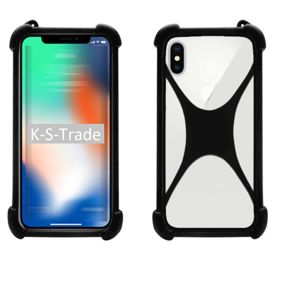 CAXKJE Custodia per Blackview A85 (6.50 Pollice) + Pellicola Vetro Temperato,Nero Guscio Staffa Cover Silicone Custodie Sottile Case,per A85 Antiurto Case