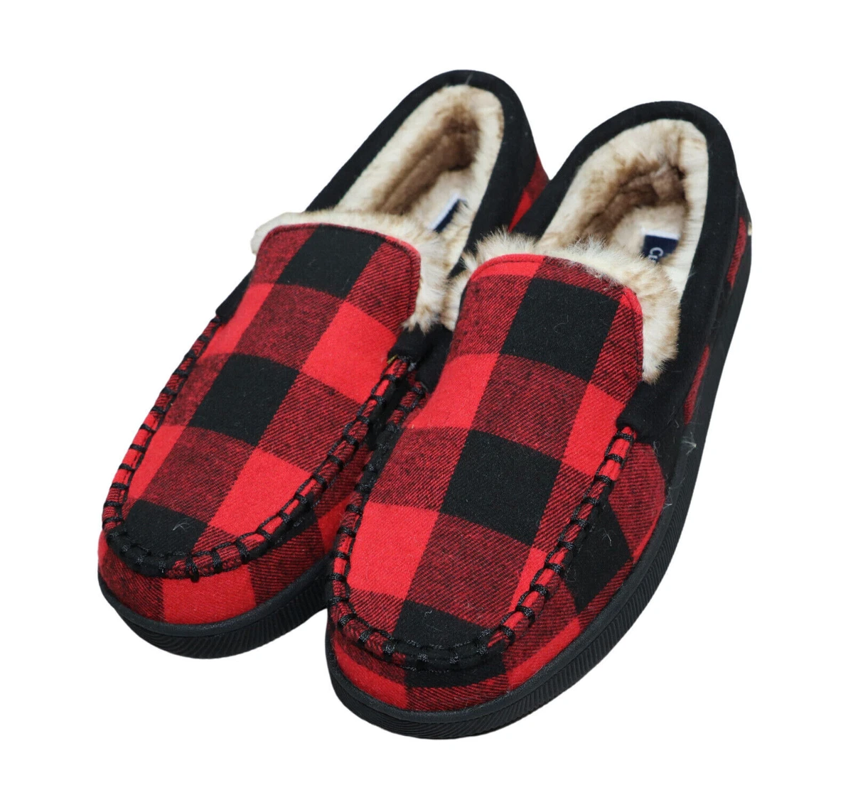 Flannel slippers mens sale
