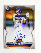 Alex Ramirez 2023 1st Bowman Chrome AUTO Prospect REFRACTOR 463/499 Mets z23